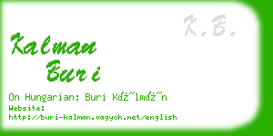 kalman buri business card